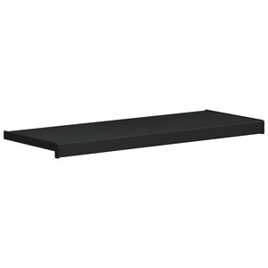 vidaXL Fensterbank Schwarz mit Holzmaserung 60 x 35 x 4,5 cm PVC