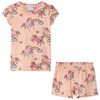 vidaXL Kinderpyjama mit Kurzen &Auml;rmeln Hellorange 128