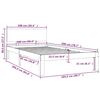 vidaXL Massivholzbett Kiefernholz 100x200 cm
