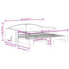 vidaXL Tagesbett Ausziehbar Rosa 100x200 cm Samt