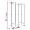vidaXL 5-tlg. Paravent Wei&szlig; 200x220 cm Stoff