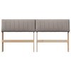 vidaXL Gepolstertes Kopfteil Taupe 150 cm Massives Kiefernholz