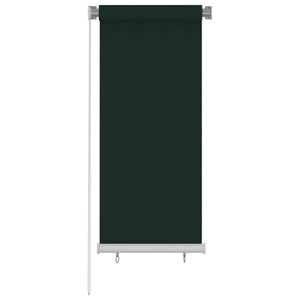 vidaXL Au&szlig;enrollo 65 (B) x 140 (H) cm Dunkelgr&uuml;n HDPE