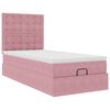 vidaXL Ottoman-Bett mit Matratzen Rosa 90x200 cm Samt