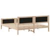 vidaXL Bettgestell Braun und hellgrau 180 x 200 cm Massivholz Kiefer