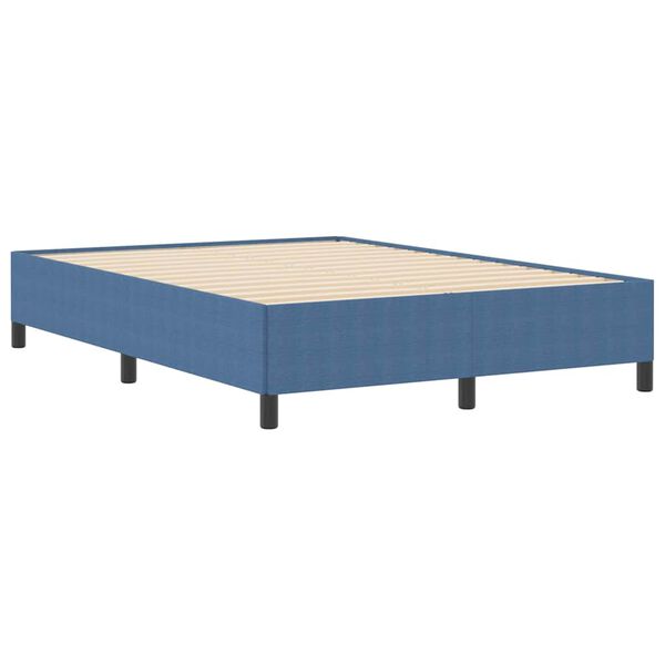 vidaXL Boxspringbett Blau 140 x 200 cm Cordstoff