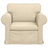 vidaXL Sofa Creme Gesamtabmessungen: 95 x 82 x 80 cm (B x T x H) Samt
