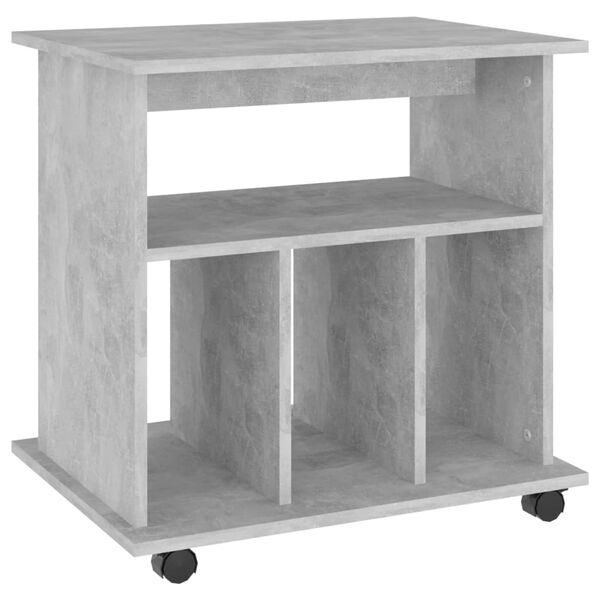 vidaXL Rollschrank Betongrau 60x45x60 cm Holzwerkstoff