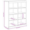 vidaXL Sideboard mit LED-Leuchten Sonoma-Eiche 81x37x100 cm