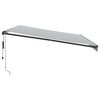 vidaXL Markise Automatisch mit LEDs Anthrazit & Wei&szlig; 500x350 cm