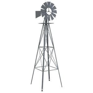 vidaXL Windm&uuml;hle Grau 84 x 68 x 245 cm Eisen