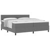 vidaXL Boxspringbett Hellgrau und Wei&szlig; 200 x 200 cm Cordstoff