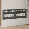 vidaXL Wand-Schuhschr&auml;nke 2 Stk. Hochglanz-Grau 80x18x60cm