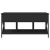 vidaXL Couchtisch Schwarz 100x55x50 cm Holzwerkstoff und Metall