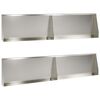 vidaXL St&uuml;tzmauer 4 stk. 100 x 12 x 40 cm Edelstahl Silber