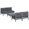 vidaXL 5-tlg. Garten-Lounge-Set mit Anthrazit Kissen Kiefernholz