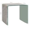 vidaXL Couchtisch Braun Marmor-Optik 50x50x45 cm Hartglas