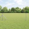 vidaXL Zaun mit Pfosten Silber 0,6 x 10 m Stahl und PVC