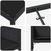 vidaXL Garten Essgruppe 5 pcs Schwarz Poly-Rattan