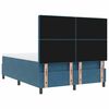 vidaXL Boxspringbett mit Matratze Dunkelblau 140 x 200 cm Stoff