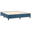 vidaXL Boxspringbettgestell Dunkelblau 160x200 cm Samt