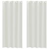 vidaXL Voile-Vorhang mit Vorhängen 2 pcs Creme 260 x 140 cm Polyester