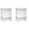 vidaXL Couchtisch 2 pcs Wei&szlig; 40 x 30 x 49 cm Holzwerkstoff
