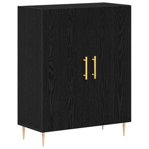 vidaXL Sideboard Schwarz Eichen-Optik 69,5 x 34 x 90 cm Holzwerkstoff