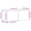 vidaXL TV-Schrankset 4 pcs Schwarz Eichen-Optik Holzwerkstoff