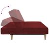 vidaXL Schlafsofa 2-Sitzer mit Fu&szlig;hocker Weinrot Stoff
