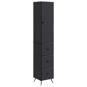 vidaXL Schrankset 2 pcs Schwarz 34,5 x 34,5 x 90 cm Holzwerkstoff
