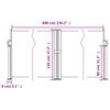 vidaXL Seitenmarkise Ausziehbar Schwarz 120x600 cm
