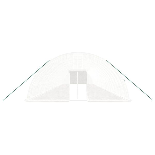 vidaXL Gew&auml;chshaus mit Stahlrahmen Wei&szlig; 144 m&sup2; 24x6x2,85 m