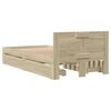 vidaXL Bettgestell mit Kopfteil Sonoma-Eiche 75x190 cm Holzwerkstoff