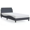 vidaXL Bettgestell "Dover" Dunkelgrau 100x200 cm Samt