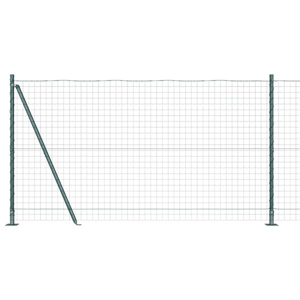vidaXL Zaun mit Pfosten Gr&uuml;n 1,2 x 10 m Stahl