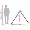 vidaXL Tipi-H&auml;ngezelt 1 Person Blau Wasserdicht
