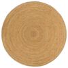 vidaXL Wendeteppich Geflochten Anthrazit und Natur 150 cm Jute Rund