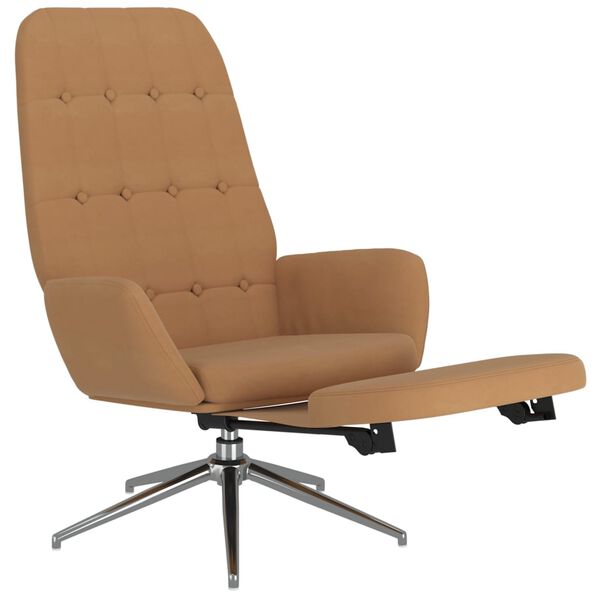 vidaXL Relaxsessel mit Fu&szlig;st&uuml;tze Taupe Mikrofasergewebe