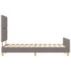 vidaXL Bettgestell mit Kopfteil Taupe 120 x 200 cm Stoff