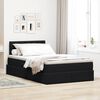 vidaXL Bett mit Stauraum und LED Schwarz 120 x 200 cm Samt