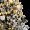 vidaXL K&uuml;nstlicher Weihnachtsbaum Klappbar 300 LEDs & Kugeln 180 cm