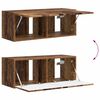 vidaXL TV-Schrankset Wandmontiert 3 pcs Altholz Holzwerkstoff