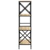 vidaXL B&uuml;cherregal 4 B&ouml;den Sonoma-Eiche 59x35x132 cm Holzwerkstoff