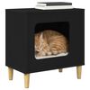 vidaXL Katzenhaus Schwarz 51 x 30 x 52 cm Holzwerkstoff