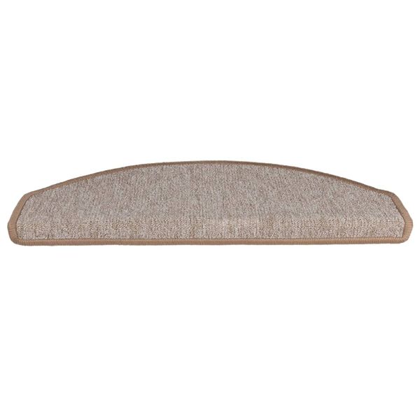 vidaXL Stufenmatten 15 Stk. 65x24x4 cm Hellbraun Halbrund Gro&szlig;