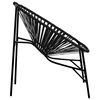 vidaXL Gartenstuhl-Set 3-tlg. Schwarz Poly Rattan