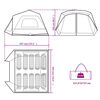 vidaXL Familienzelt mit LED 10 Personen Hellgrau Orange Quick Release