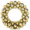vidaXL Weihnachtsballkr&auml;nze 2 pcs Gold 33 x 33 x 7 cm Polystyrol