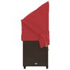 vidaXL Sonnenliege mit Dach und Kissen Braun Poly Rattan